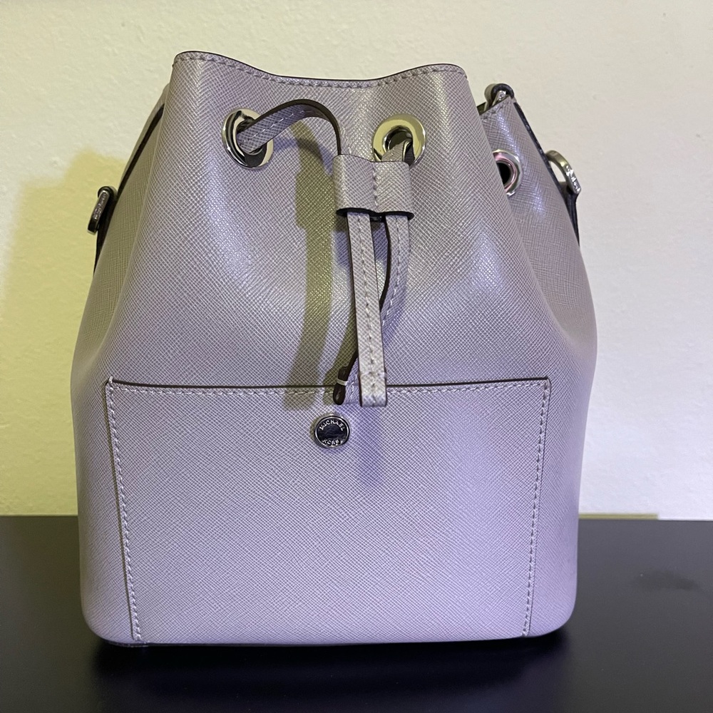 Gray Michael Kors Bucket Bag
